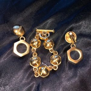 DKNY clip ons and bracelet